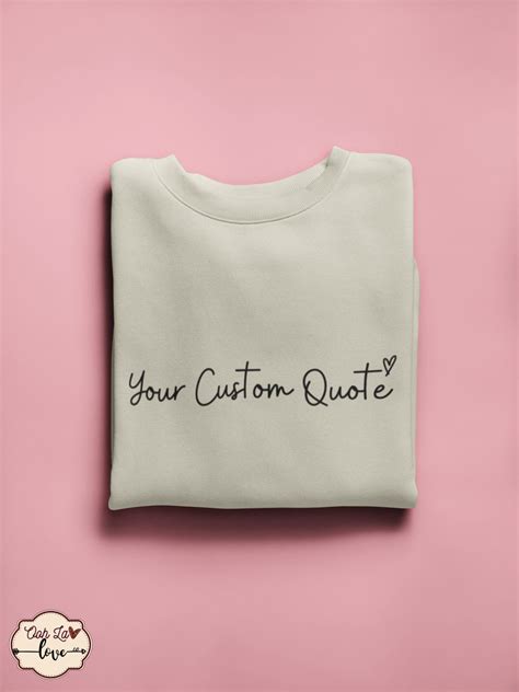 Custom Quote Sweatshirt Custom Crewneck Custom Handwriting - Etsy