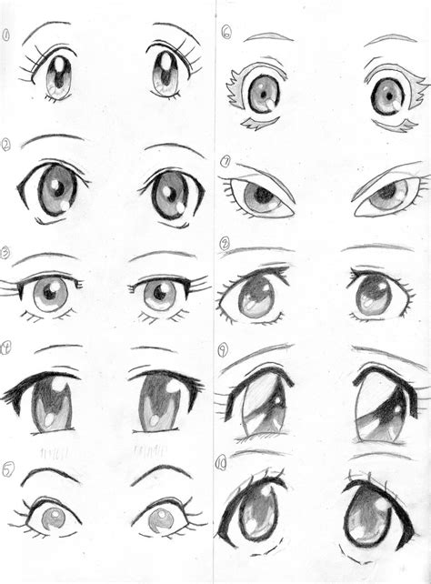 Happy Anime Male Eyes Coloring Pages