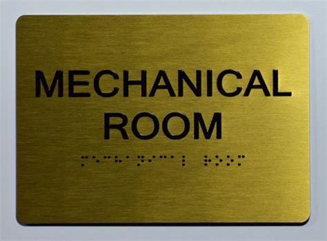 Mechanical Room Sign- GOLD