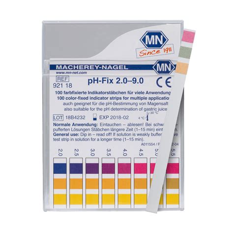 pH Indicator Strips Narrow Range 2.0 - 9.0 Macherey-Nagel - Pack 100 | Delta Educational