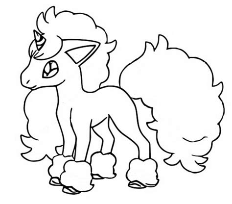 Coloring page Pokémon Sword and Shield Galarian Forms : Galarian Ponyta 4