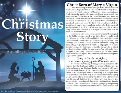 The Biblical Christmas Story Printable