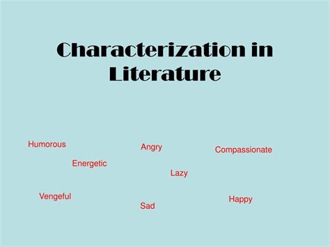 PPT - Characterization in Literature PowerPoint Presentation, free download - ID:5007980