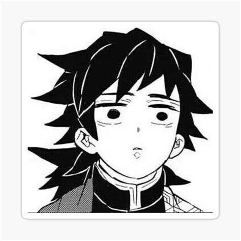 "Demon slayer giyu funny face" Sticker for Sale by Naga111 | Redbubble