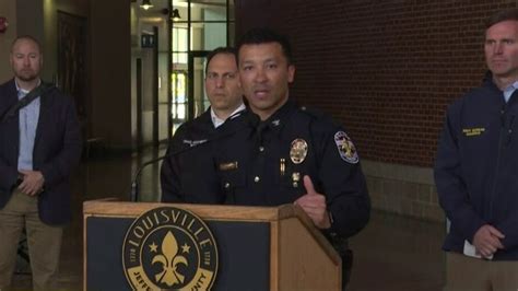 Louisville Police Department speaks at a news conference following a ...