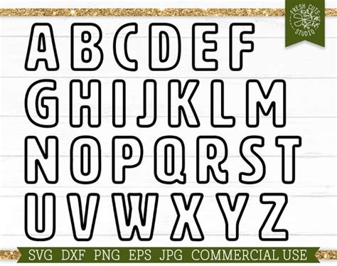 Block Font Letters SVG Bundle Alphabet Cut Files for Cricut - Etsy