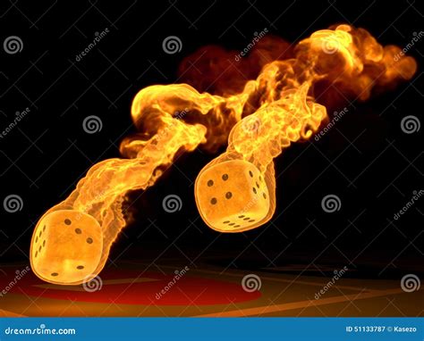 Burning dices stock illustration. Illustration of play - 51133787