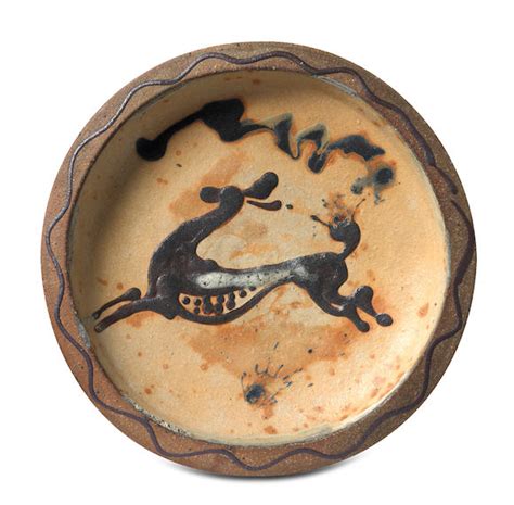 Bonhams : A Bernard Leach studio pottery dish, mid 20th century Attributed to Bernard Leach