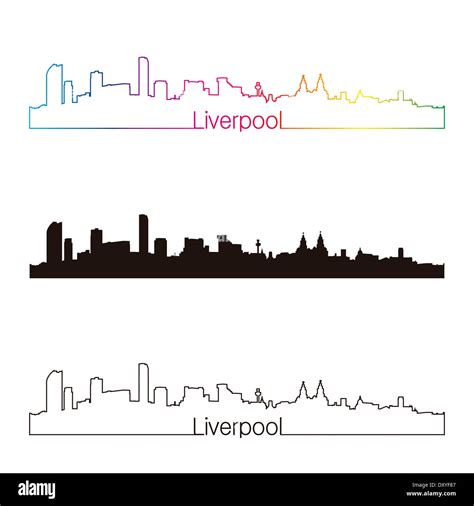 Liverpool city skyline silhouette vector hi-res stock photography and images - Alamy