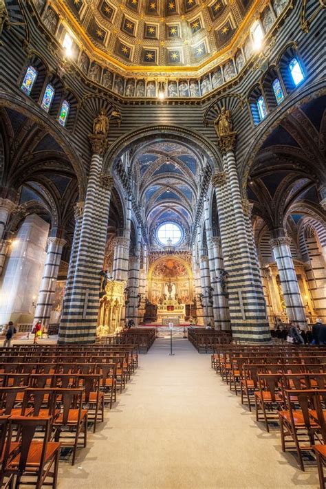 Interior of Siena Cathedral Editorial Image - Image of column, europe ...