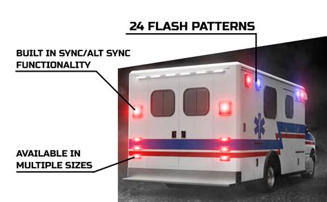 Amazon.com: Alpha-Z 7x3 Ambulance LED Surface Mount Emergency Strobe ...