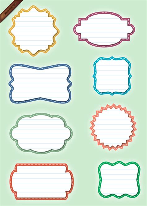 7 Label Shapes Vector Images - Shape Clip Art Borders and Frames, Free ...