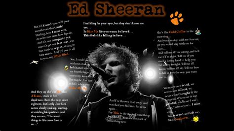 Ed Sheeran Lyrics Wallpaper - WallpaperSafari