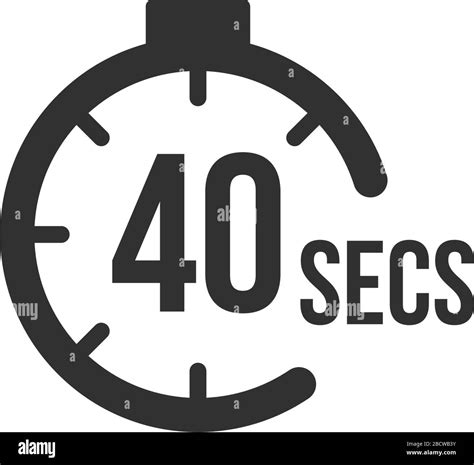 40 seconds Countdown Timer icon set. time interval icons. Stopwatch and time measurement. Stock ...