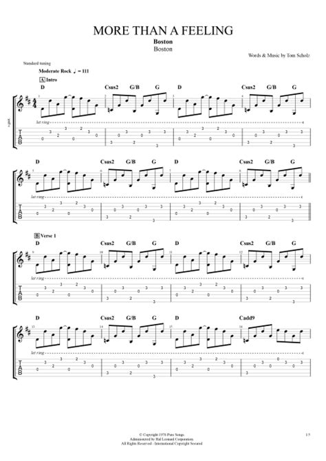 More Than a Feeling Tab by Boston (Guitar Pro) - Guitars, Bass & Backing Track | mySongBook