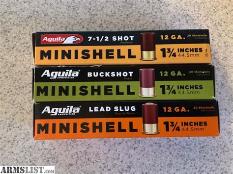 ARMSLIST - For Sale: 12 gauge MINI Shells all 3 boxes for $125.00