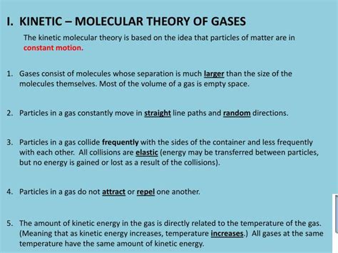 PPT - KINETIC – MOLECULAR THEORY OF GASES PowerPoint Presentation, free ...