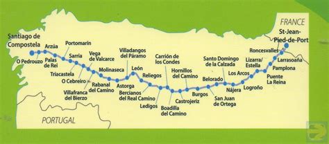 Camino Frances map | France map, Map, France