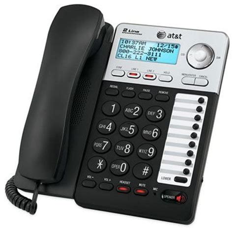 Landline Corded Phone, Att Ml17929 2-line Home Office Desk Speaker ...