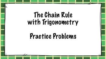 Chain Rule (with Trigonometry) by Algebra All Around | TpT