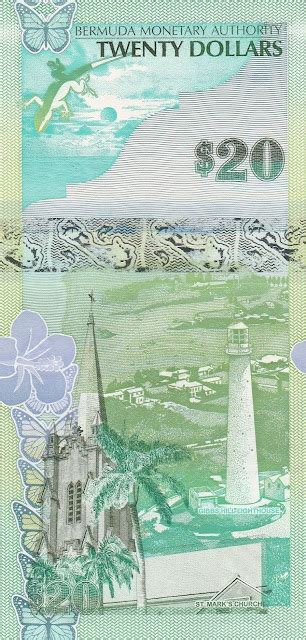 My Currency Collection: Bermuda Currency 20 Dollars banknote 2009 Whistling Frog