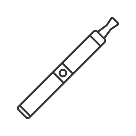 E-cigarette linear icon. Thin line illustration. Vape pen. Electronic ...