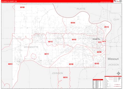 Digital Maps of Wyandotte County Kansas - marketmaps.com