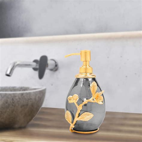 Decozen The Milli Collection Glass Soap Dispenser in Black Luster ...