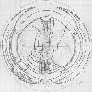 A 360 degree spherical perspective of a stairwell, drawn from... | Download Scientific Diagram