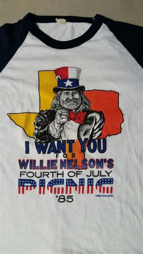 Vintage Willie Nelson Picnic Raglan shirt from 1985