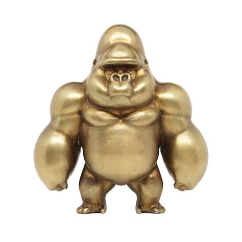 Gold Gorilla Sculpture D&Z sculpture