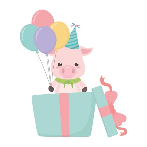 Premium Vector | Animal cartoon with happy birthday