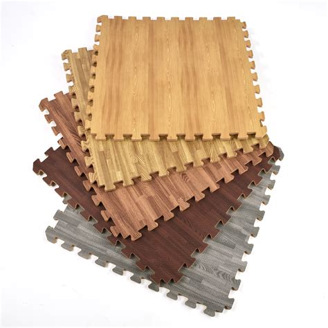 Interlocking Floor Mats With Wood Grain Design | Floor Roma