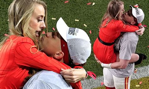 Patrick Mahomes straddled by girlfriend Brittany Matthews after he led ...