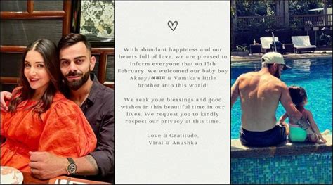 'Happiness and heart full of love': Virat Kohli, Anushka Sharma name their baby boy 'Akaay ...