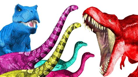 Colors Dinosaurs Vs Animals Finger Family Nursery Rhymes Dinosaurs ...