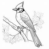 Premium AI Image  Blue Jay Coloring Page Realistic Illustration For sketch template