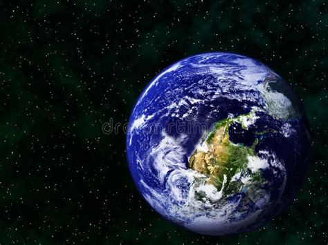 Realistic Image Of The Earth Upside Down In Space Royalty Free Stock ...