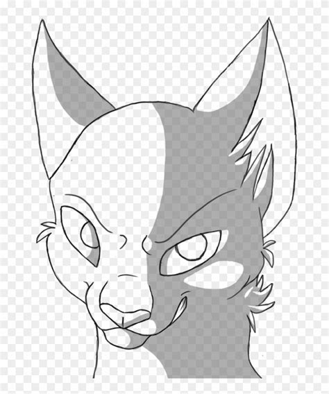 Warrior Cat Face Drawing , Png Download - Drawing, Transparent Png - 681x928(#428968) - PngFind