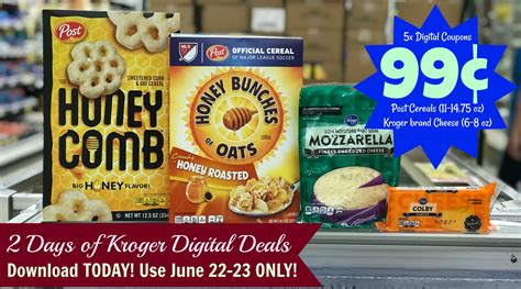 Day ONE | 99¢ Post Cereal and Kroger brand Cheese (5x Kroger Digital Coupons)!! | Kroger Krazy