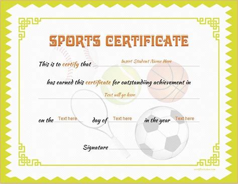 Sports Day Certificate Templates Free | Certificate Templates