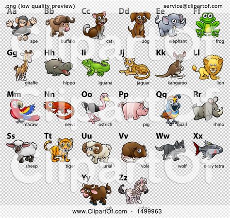 Common Animals Chart