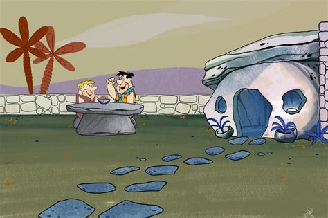 Fred and Barney | Flintstones, Flintstone cartoon, Cartoon background