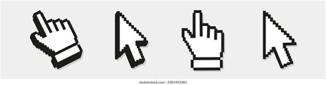 Vector Cursors Icons Click Set Stock Vector (Royalty Free) 2301492081 | Shutterstock