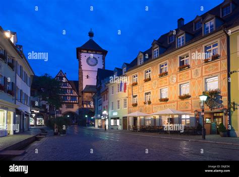 Old town city gate, Freiburg, Baden-Wurttemberg, Germany, Europe Stock ...