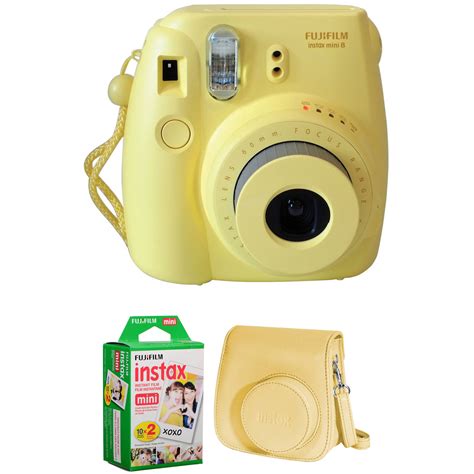 FUJIFILM instax mini 8 Instant Film Camera Basic Kit (Yellow)