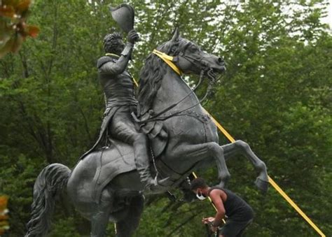 Protesters try to topple Andrew Jackson statue near White House and get ...