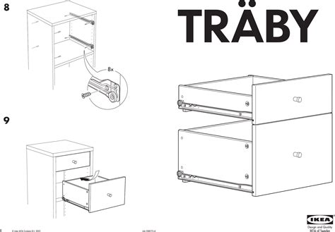Ikea Traby Drawer 13 3 4 2Pk Assembly Instruction