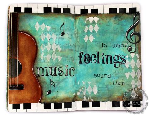 Creative Art Journal Layout: Music Inspiration