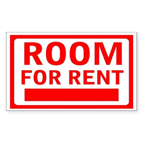 ROOM FOR RENT Sign Rectangle Decal by theinternetmall